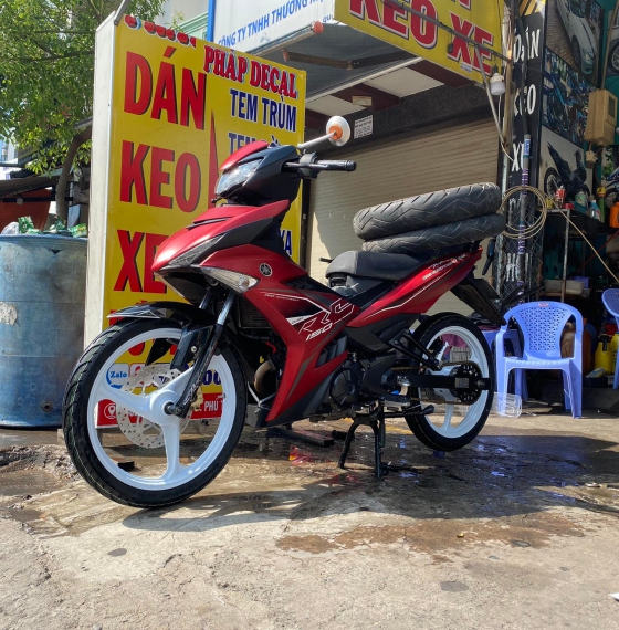 mâm 3 đao x1r cho ex 150mâm lên xe trắng đỏ
