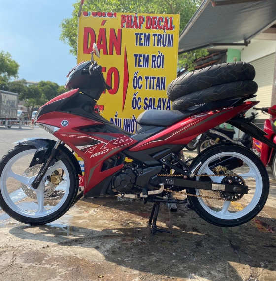 mâm 3 đao x1r cho ex 150mâm lên xe trắng đỏ