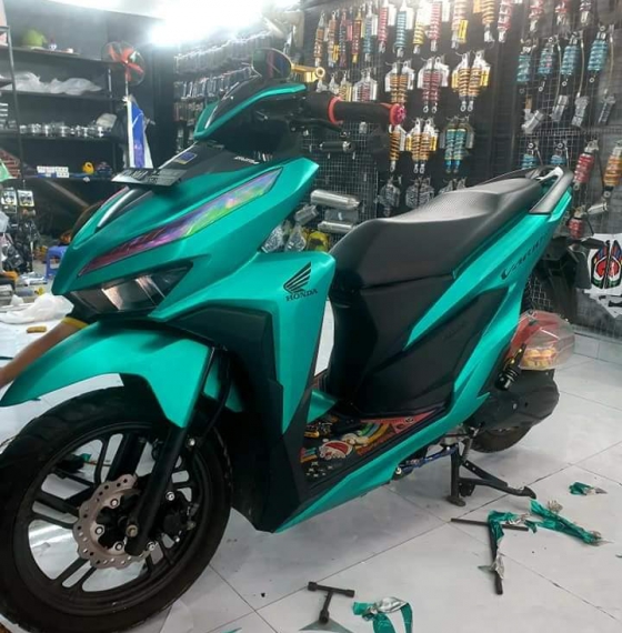 TEM TRÙM VARIO ( đỏi màu nhôm xước)