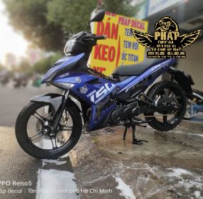 tem rời ex 150 xanh đen trắng 