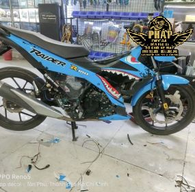 tem rời satria cá mập xanh
