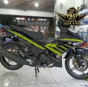 tem trùm ex 150 đen xanh 